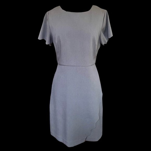 LOFT Gray Dress with Laser Cut Details - Picture 1 of 5